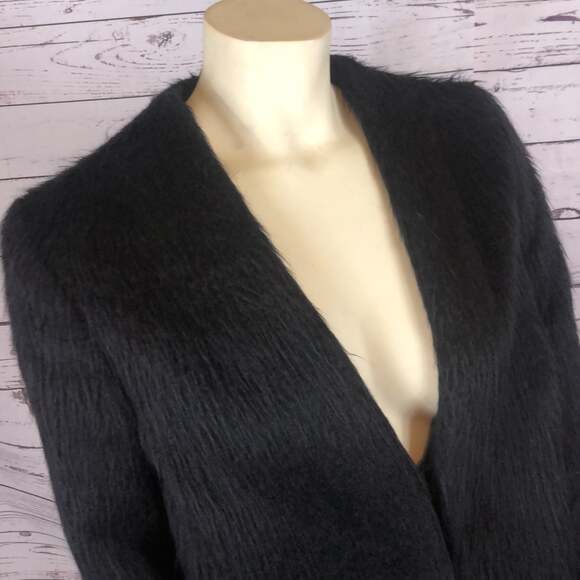 RESERSIBLE BLACK HOBO FAUX FUR COAT size medium - Picture 7 of 13